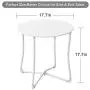 Amagabeli Metal Patio Side Table 18” x 18” Heavy Duty Weather Resistant Anti-Rust Outdoor End Table Small Steel Round Coffee Table Porch Table Snack Table for Balcony Garden Yard Lawn, White Amagabeli Metal Patio Side Table 18” x 18” Heavy Duty Weather Resistant Anti-Rust Outdoor End Table Small Steel Round Coffee Table Porch Table Snack Table for Balcony Garden Yard Lawn, White