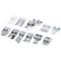 HelloCreate 11pcs/Set Sewing Machine Accessories, Household Sewing Machine Parts Quilting Zipper Walking Foot Presser Feet Kit