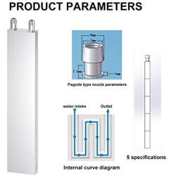 DIYhz Aluminum Water Cooling Block, Liquid Water Cooler Heat Sink System for PC Computer CPU Graphics Radiator Heatsink Endothermic Head Silver 2pcs(40mm x 200mm x 12mm)