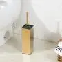 Freestanding Solid Stianless Steel 304 Toilet Bowl Brush and Holder for Bathroom Storage and Organization - Space Saving, Sturdy, Deep Cleaning, Covered Brush (Gold) Freestanding Solid Stianless Steel 304 Toilet Bowl Brush and Holder for Bathroom Storage and Organization - Space Saving, Sturdy, Deep Cleaning, Covered Brush (Gold)