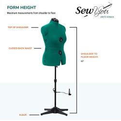 Dritz Sew You Adjustable Dress Form, Medium, Opal Green