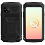 Simicoo Googel Pixel 4 XL Aluminum Alloy Metal Bumper Silicone Case Hybrid Military Shockproof Heavy Duty Armor Defender Tough Built-in Gorilla Glass Cover for Googel Pixel 4 XL (Black, Pixel 4XL)