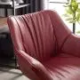 Volans Modern Mid Back Faux Leather Upholstery Home Office Chair with Armrest, No Casters in Black Metal Legs Desk Chair, Matte Burgundy Volans Modern Mid Back Faux Leather Upholstery Home Office Chair with Armrest, No Casters in Black Metal Legs Desk Chair, Matte Burgundy