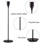 SUJUN Matte Black Candle Holders Set of 3 for Taper Candles, Decorative Candlestick Holder for Wedding, Dinning, Party, Fits 3/4 inch Thick Candle&Led Candles (Metal Candle Stand)