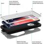 Cresee Oneplus 7T Case, Gorilla Glass Armor Aluminum Alloy Metal Cover Case,Rubber Bumper Military Shockproof Heavy Duty Protection Case for Oneplus 7T (Silver)