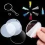 Acrylic Transparent Circle Discs, Circle Key Chains Clear Round Acrylic Keychain Blanks and Silver Tassel Pendant Keyring for DIY Projects and Crafts (12) Acrylic Transparent Circle Discs, Circle Key Chains Clear Round Acrylic Keychain Blanks and Silver Tassel Pendant Keyring for DIY Projects and Crafts (12)