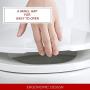 Round Toilet Seat with Lid, Slow Close Seat and Cover, Including Two Sets of Parts, Fit All Standard Round Toilet, Quiet Close, Plastic, White