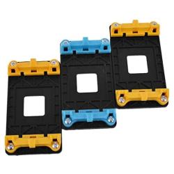 uxcell CPU Fan Mount Bracket Holder Base 3pcs Yellow Blue for AMD AM2 AM2+ AM3 AM3+ FM1