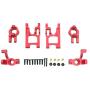 freneci Metal Suspension Arms Steering C Hub Carrier Flange Sleeve Upgrade Parts for 1/12 WLtoys 12428 12423 FY01/02/03 RC Truggy Buggy - Red