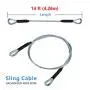 Zip Line Sling Cable, Wire Rope, 8/11/14 Foot, 3/16In (14 Foot) Zip Line Sling Cable, Wire Rope, 8/11/14 Foot, 3/16In (14 Foot)