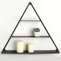 MyGift 3 Tier Triangular Matte Black Metal Display Shelf, Wall Mounted Pyramid Rack MyGift 3 Tier Triangular Matte Black Metal Display Shelf, Wall Mounted Pyramid Rack
