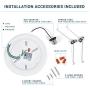 PARMIDA (24 Pack) 5/6” Dimmable LED Disk Light Flush Mount Recessed Retrofit Ceiling Lights, 15W (120W Replacement), 5000K, Energy Star & UL-Listed, Installs into Junction Box Or Recessed Can, 1050lm