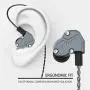 RevoNext QT3S in Ear Monitor, Noise Isolating Wired Headphones Quad Driver in Ear Earbuds 2DD+2BA Metal Shell HiFi Bass Headphones with 0.78mm 2 Pins Detachable Cable(Gray mic) RevoNext QT3S in Ear Monitor, Noise Isolating Wired Headphones Quad Driver in Ear Earbuds 2DD+2BA Metal Shell HiFi Bass Headphones with 0.78mm 2 Pins Detachable Cable(Gray mic)