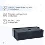 Lordear 33 inch Black Farmhouse Sink Gunmetal Black 16 Gauge Apron Front Deep Single Bowl Stainless Steel Kitchen Farm Sink