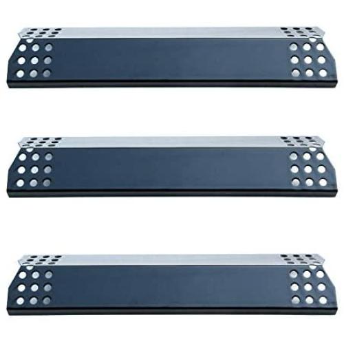Direct Store Parts DP129 (3-Pack) Porcelain Steel Heat Shield/Heat Plates Replacement for Sunbeam, Nexgrill, Grill Master, Charbroil, Kitchen Aid, Members Mark, Uberhaus Gas Grill Models