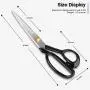 Sewing Scissors, Fabric Scissors, iBayam Professional 9'' All Purpose Heavy Duty Ultra Sharp Scissors Tailor Dressmaker Craft Paper Shears Office Scissors, Silky Smooth Cutting, Right-Handed Sewing Scissors, Fabric Scissors, iBayam Professional 9'' All Purpose Heavy Duty Ultra Sharp Scissors Tailor Dressmaker Craft Paper Shears Office Scissors, Silky Smooth Cutting, Right-Handed