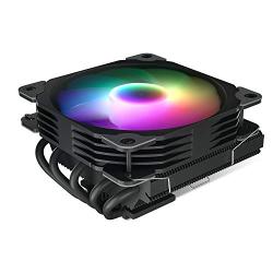 Vetroo L5 Black Low Profile CPU Air Cooler for AMD Ryzen AM4/Intel LGA1200 115X w/ 5 Heatpipes and 120mm Quiet PWM Fan