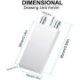DIYhz Aluminum Water Cooling Block, Liquid Water Cooler Heat Sink System for PC Computer CPU Graphics Radiator Heatsink Endothermic Head Silver 2pcs(40mm x 80mm x 12mm)
