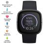 Fitbit Sense Advanced Smartwatch with Tools for Heart Health, Stress Management & Skin Temperature Trends, Carbon/Graphite, One Size (S & L Bands Included)