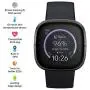 Fitbit Sense Advanced Smartwatch with Tools for Heart Health, Stress Management & Skin Temperature Trends, Carbon/Graphite, One Size (S & L Bands Included)