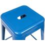 UrbanMod 24 Inch Bar Stools for Kitchen Counter Height, Indoor Outdoor Metal, Set of 4, Blue