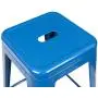UrbanMod 24 Inch Bar Stools for Kitchen Counter Height, Indoor Outdoor Metal, Set of 4, Blue UrbanMod 24 Inch Bar Stools for Kitchen Counter Height, Indoor Outdoor Metal, Set of 4, Blue
