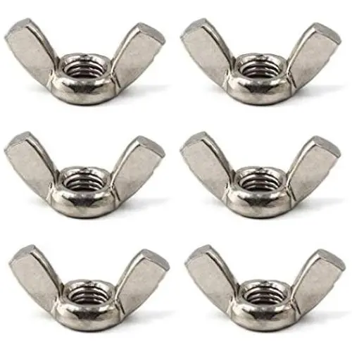 M10(3/8'')304 Stainless Steel Butterfly Wing Nut Set DIN315 Hand Twist Tighten Hardware Nut Fasteners Parts(6PCS) M10(3/8'')304 Stainless Steel Butterfly Wing Nut Set DIN315 Hand Twist Tighten Hardware Nut Fasteners Parts(6PCS)