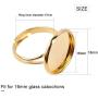 Jdesun 20 Pieces Ring Blanks with 16mm Adjustable Ring Bases, Metal Round Finger Ring Trays, Gold and Silver Plated