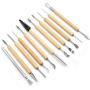 HTTMT- 11Pcs Pottery Tool Set Carving Sculpting Modeling Hobby Ceramics Art Supplies Kit [P/N: ET-TOOL017-SR]