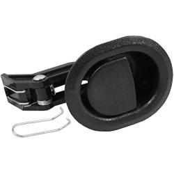 Reliable Recliner Replacement Parts HANDLE COMES WITH CABLE HOOK Small Oval Black Plastic Pull Recliner Handle 3'' by 3.5'' fits Ashley and Other Manufacturer Brands. Handle Only - Fits both 3mm and 6mm Cables (Car Door Flapper Style) Chair Release Handle