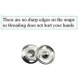 Hao Pro Sew on Snap Button 15mm Dia Press Stud Metal Fastener Stay Put Close Clip Tightly Smooth Touch for Sew Clothes DIY Craft Thick Cotton Silver 30pcs