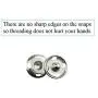 Hao Pro Sew on Snap Button 15mm Dia Press Stud Metal Fastener Stay Put Close Clip Tightly Smooth Touch for Sew Clothes DIY Craft Thick Cotton Silver 30pcs