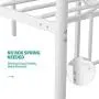 mecor Twin Curved Metal Bed Frame / Mattress Foundation/Platform Bed for Kids Girls Boys with Steel Headboard Footboard,No Box Spring Needed,White/Twin Size mecor Twin Curved Metal Bed Frame / Mattress Foundation/Platform Bed for Kids Girls Boys with Steel Headboard Footboard,No Box Spring Needed,White/Twin Size