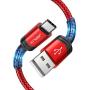 USB Type C Cable 3A Fast Charging [2-Pack 6.6ft], JSAUX USB-A to USB-C Charge Braided Cord Compatible with Samsung Galaxy S10 S9 S8 S20 Plus A51 A11,Note 10 9 8, PS5 Controller, USB C Charger(Red)