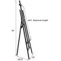 Marble Field Adjustable Wooden Tripod Easel Display Floor Easel Sketch Painting Portable, Black