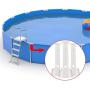 36 Pieces Plastic Pool Joint Pins 2.16 Inch Compatible with Intex 10-12 ft Metal Frame Pools with 36 Pieces Rubber Pool Seals for Pool Replacement Parts