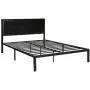 Zinus Cherie Faux Leather Classic Platform Bed Frame with Steel Support Slats, Queen