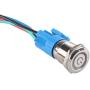 ESUPPORT 16mm 12V 3A Power Symbol Angel Eye Halo Car Green LED Light Metal Push Button Toggle Switch Socket Plug Wire