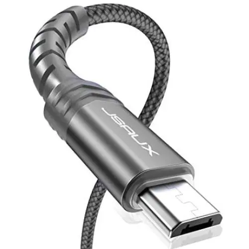 Micro USB Cable Android Charger, JSAUX (2-Pack 6.6FT) Micro USB Android Charger Cable Nylon Braided Cord Compatible with Galaxy S7 S6 J7 Edge Note 5, Kindle. MP3 and More-Grey Micro USB Cable Android Charger, JSAUX (2-Pack 6.6FT) Micro USB Android Charger Cable Nylon Braided Cord Compatible with Galaxy S7 S6 J7 Edge Note 5, Kindle. MP3 and More-Grey