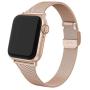 SWEES Compatible with iWatch 38mm 40mm 42mm 44mm, Stainless Steel Metal Narrow Small Soft Thin Replacement Compatible for iWatch Series 6 5 4 3 2 1 SE Women Men, Black, Champagne, Silver, Rose Gold