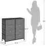 SONGMICS 4-Tier Wide Drawer Dresser, Storage Unit with 8 Easy Pull Fabric Drawers and Metal Frame, Wooden Tabletop for Closets, Nursery, Dorm Room, Hallway, 31.5 x 11.8 x 32.1 Inches, Gray ULTS24G SONGMICS 4-Tier Wide Drawer Dresser, Storage Unit with 8 Easy Pull Fabric Drawers and Metal Frame, Wooden Tabletop for Closets, Nursery, Dorm Room, Hallway, 31.5 x 11.8 x 32.1 Inches, Gray ULTS24G