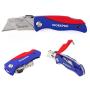 WORKPRO Folding Utility Knife Quick-change Box Cutter, Blade Storage in Handle with 5 Extra Blade Included