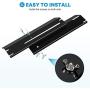 One Sight Upgraded Grill Heat Plate, Adjustable from 11.75” to 21”, Thicker Steel Grill Replacement Parts, Heavy Duty Heat Shield, Heat Tent and Burner Cover for Various Types of Grills, Pack of 4