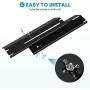 One Sight Upgraded Grill Heat Plate, Adjustable from 11.75” to 21”, Thicker Steel Grill Replacement Parts, Heavy Duty Heat Shield, Heat Tent and Burner Cover for Various Types of Grills, Pack of 4