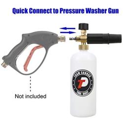 Tool Daily Foam Cannon with 1/4 Inch Quick Connector, 1 Liter, 5 Pressure Washer Nozzle Tips