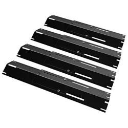 Unicook Universal Replacement Heavy Duty Adjustable Porcelain Steel Heat Plate Shield, Heat Tent, Flavorizer Bar, Burner Cover, Flame Tamer for Gas Grill, Extends from 11.75'' up to 21'' L, 4 Pack