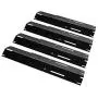 Unicook Universal Replacement Heavy Duty Adjustable Porcelain Steel Heat Plate Shield, Heat Tent, Flavorizer Bar, Burner Cover, Flame Tamer for Gas Grill, Extends from 11.75'' up to 21'' L, 4 Pack