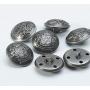 1.2 inch 30mm Antique Silver Metal Blazer Button With Shank for Suits,Suits,Sport Coat Set 10 Pieces