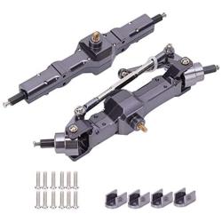 Tbest Front Rear Axle, Metal Front and Rear Axle Front Rear Axle RC Car Accessory Parts