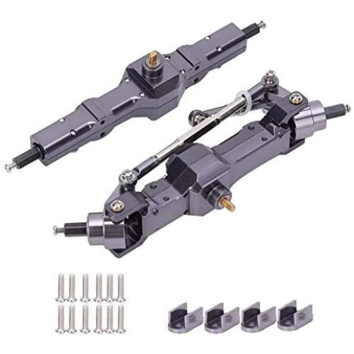 Tbest Front Rear Axle, Metal Front and Rear Axle Front Rear Axle RC Car Accessory Parts